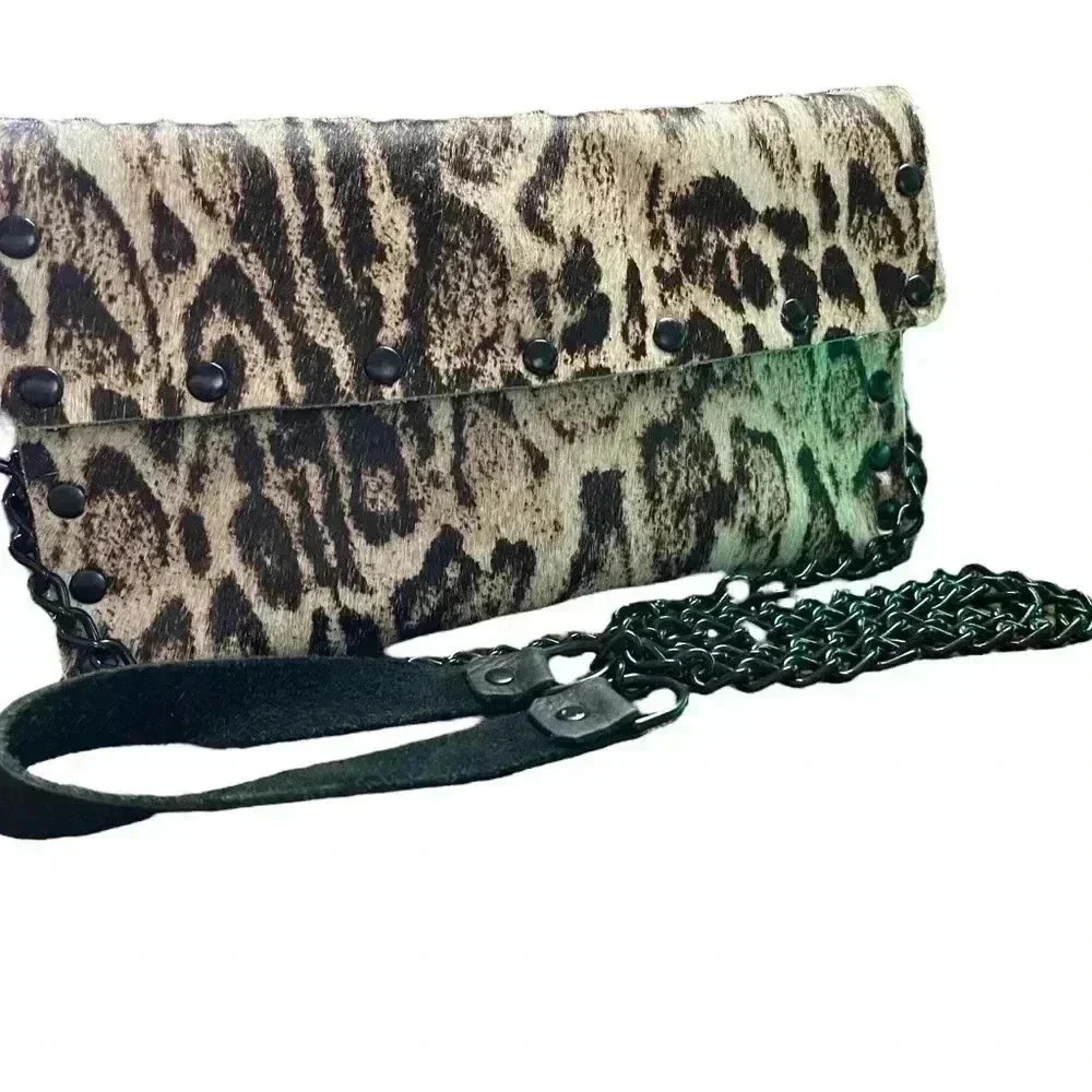 Faith By Kristy “Snow Leopard” Clutch/Crossbody